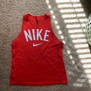 Women’s orange Nike tank top